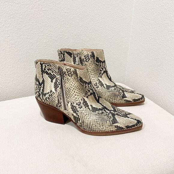 Sam Edelman Snake Skin Walden Booties boots size 8 - Picture 9 of 12